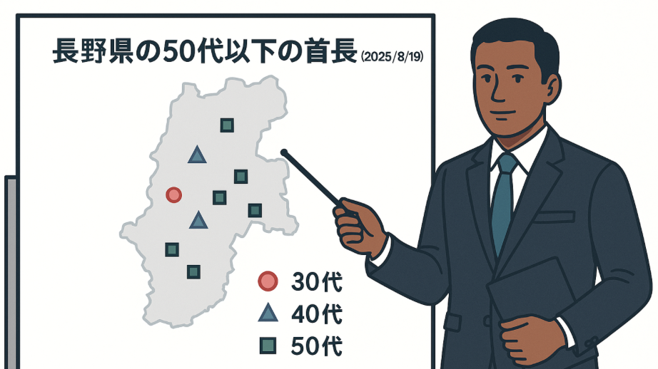 長野県では若い首長がじわりじわりと増えてきています。