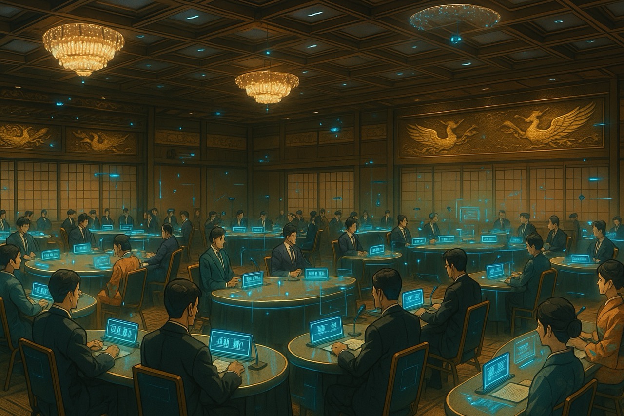 自治体通信主催「首長会議」の様子