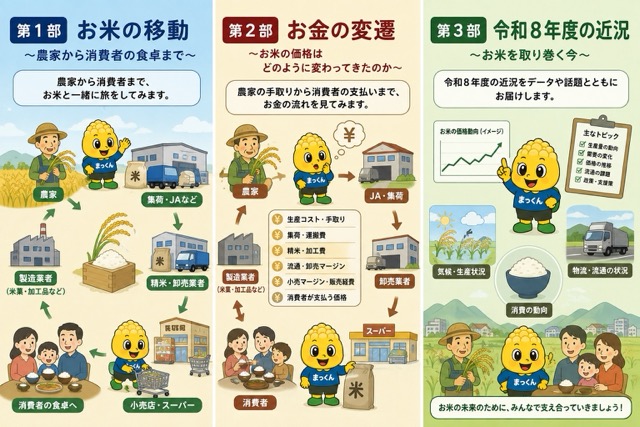 農家から消費者まで、お米と一緒に旅をしてみる第１部